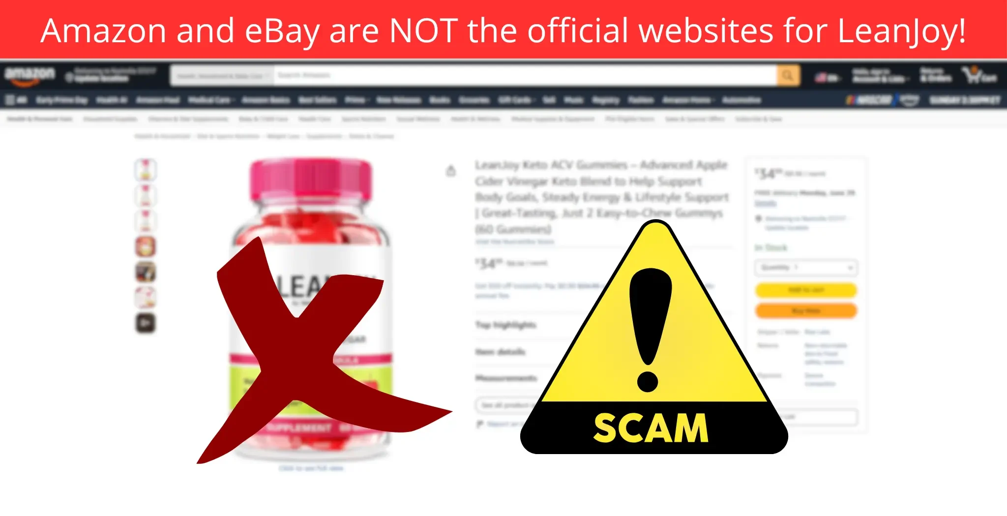 Amazon and eBay are NOT the official websites for Active Move! (1)
